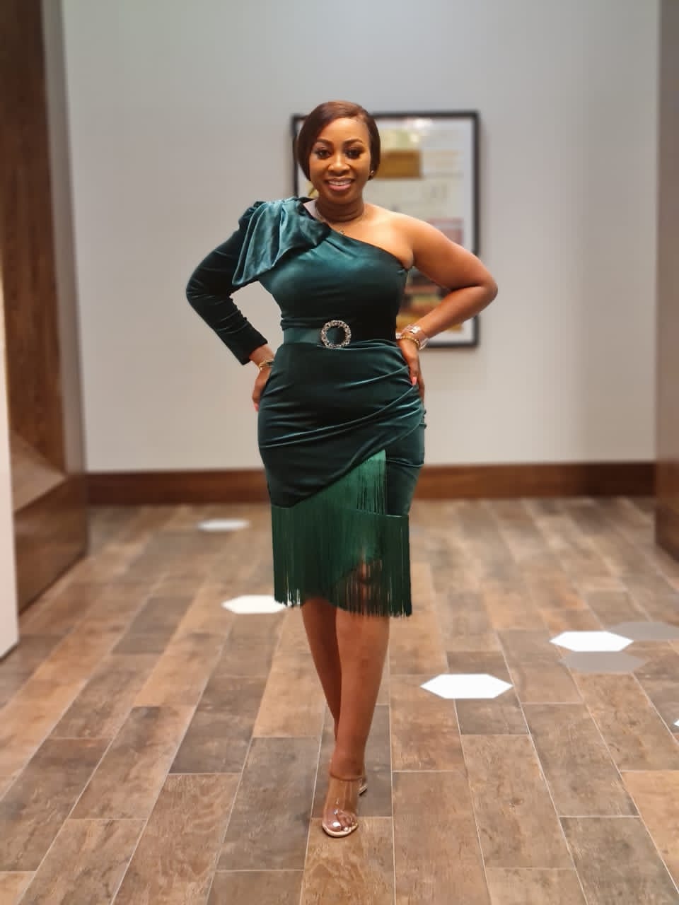 Lets Parry One Shoulder Dress