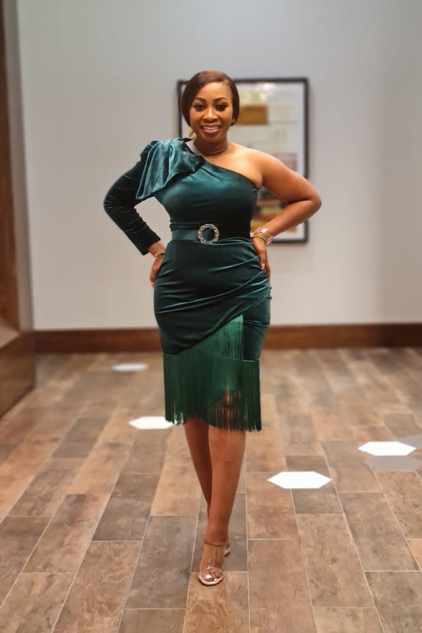 Lets Parry One Shoulder Dress