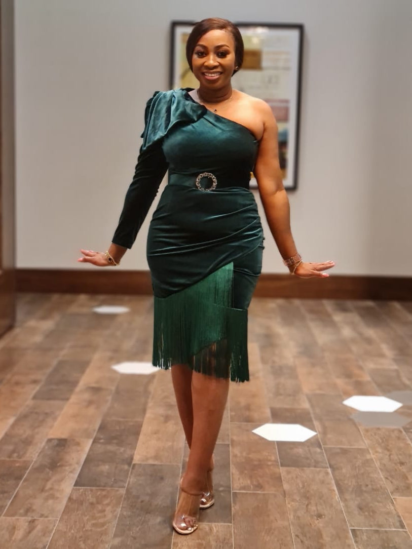 Lets Parry One Shoulder Dress