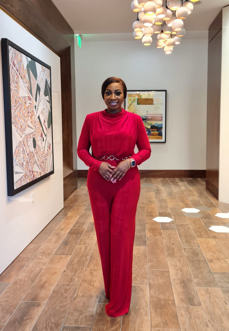 Lady In Red Jumpsuit