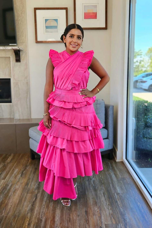 Diva Frills Midi Dress